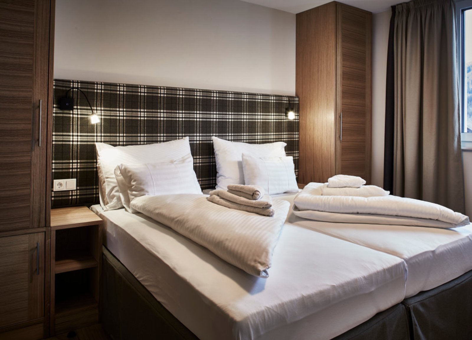 Schlafzimmer mit Bergblick
